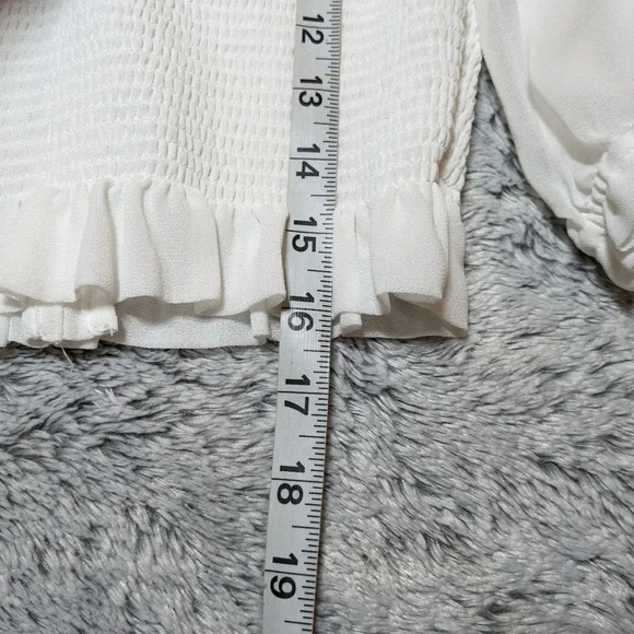Aritzia White Tempest Blouse Long Sleeves XXS Sheer - Picture 6 of 9